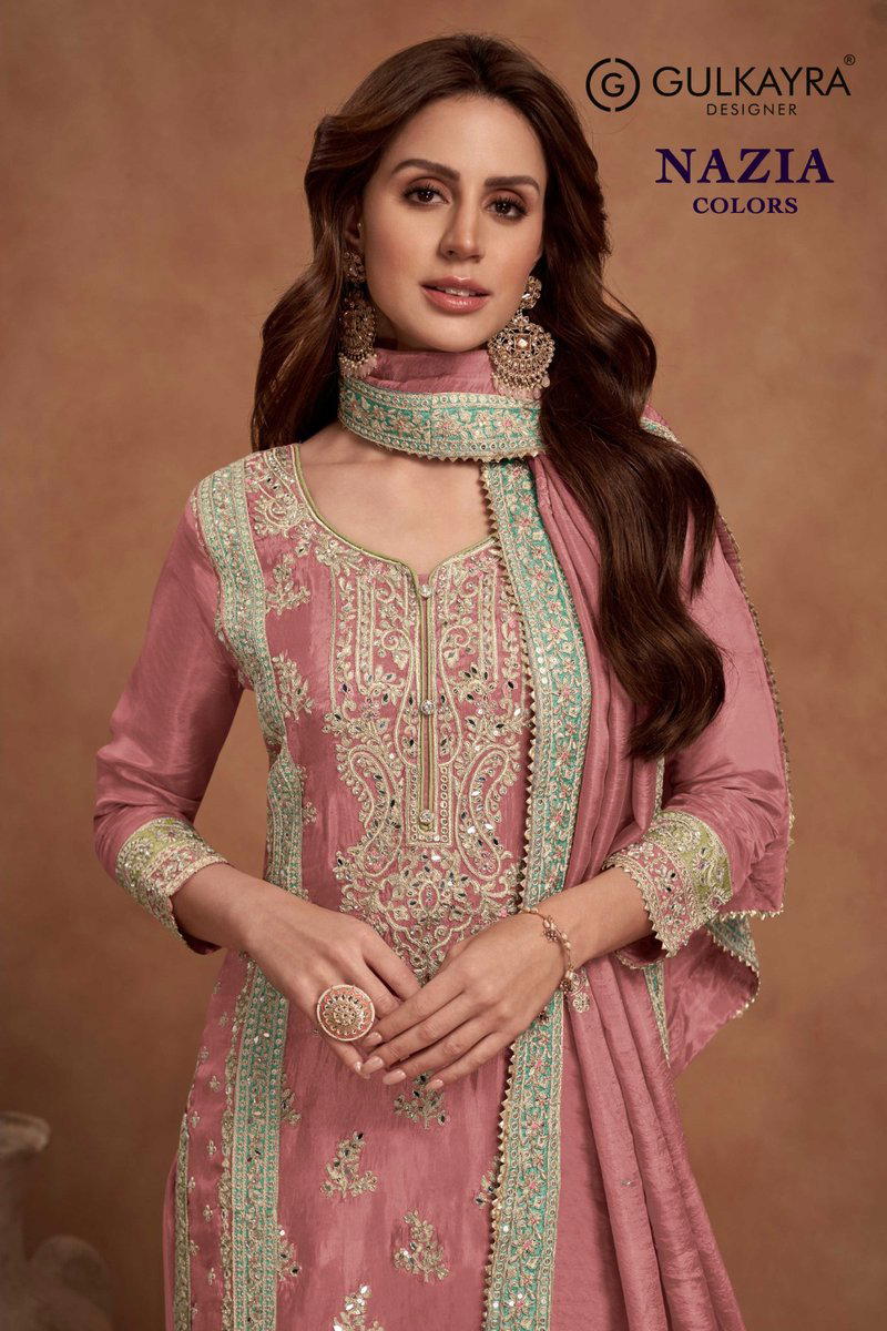 NAZIA GOLD BY GULKAYRA DESIGNER PAKISTANI SALWAR SUIT WHOLESALER IN INDIA 1