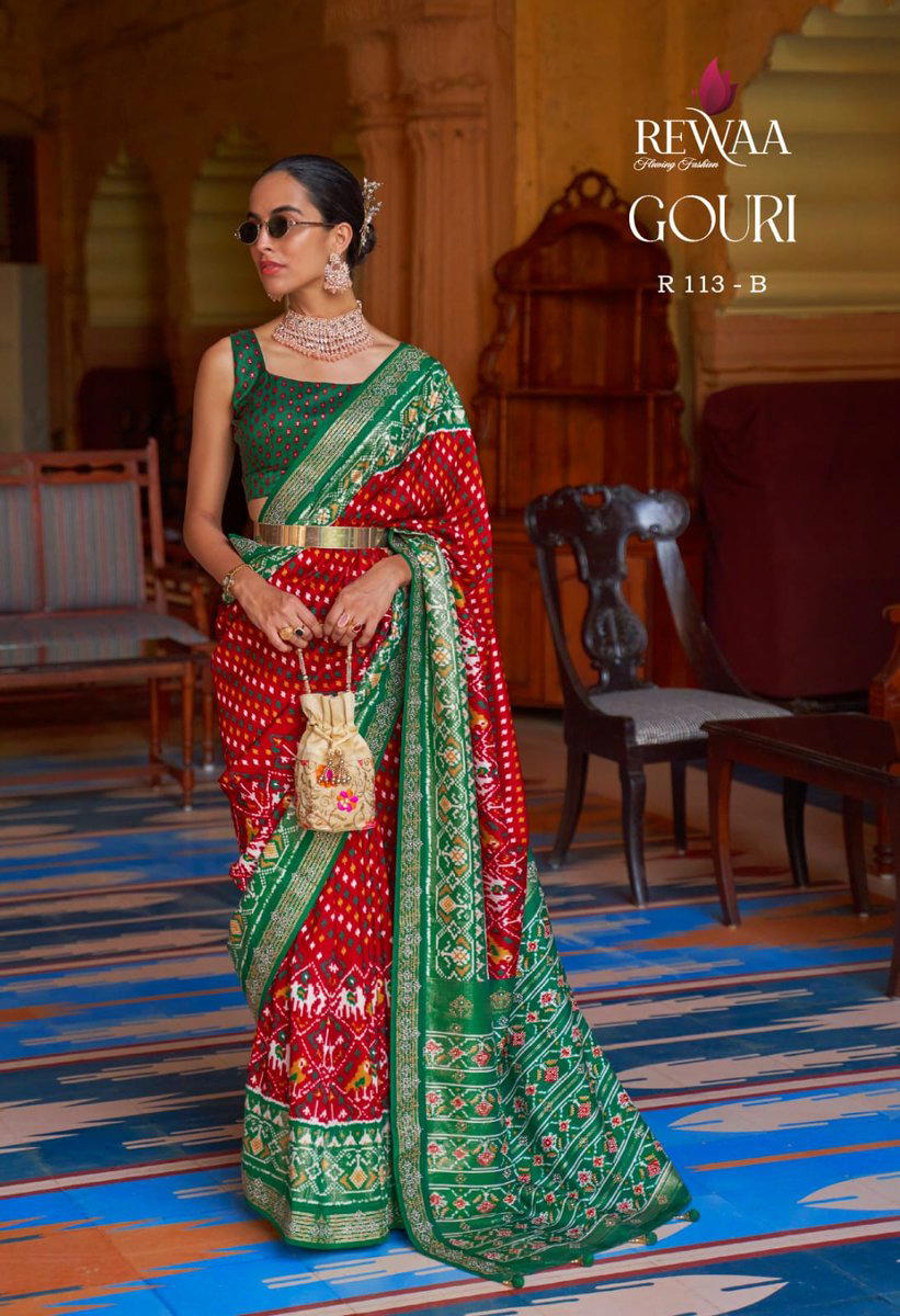 Patola Paithani BY REWAA DESIGNER SILK SAREE WHOLESALER IN INDIA 1