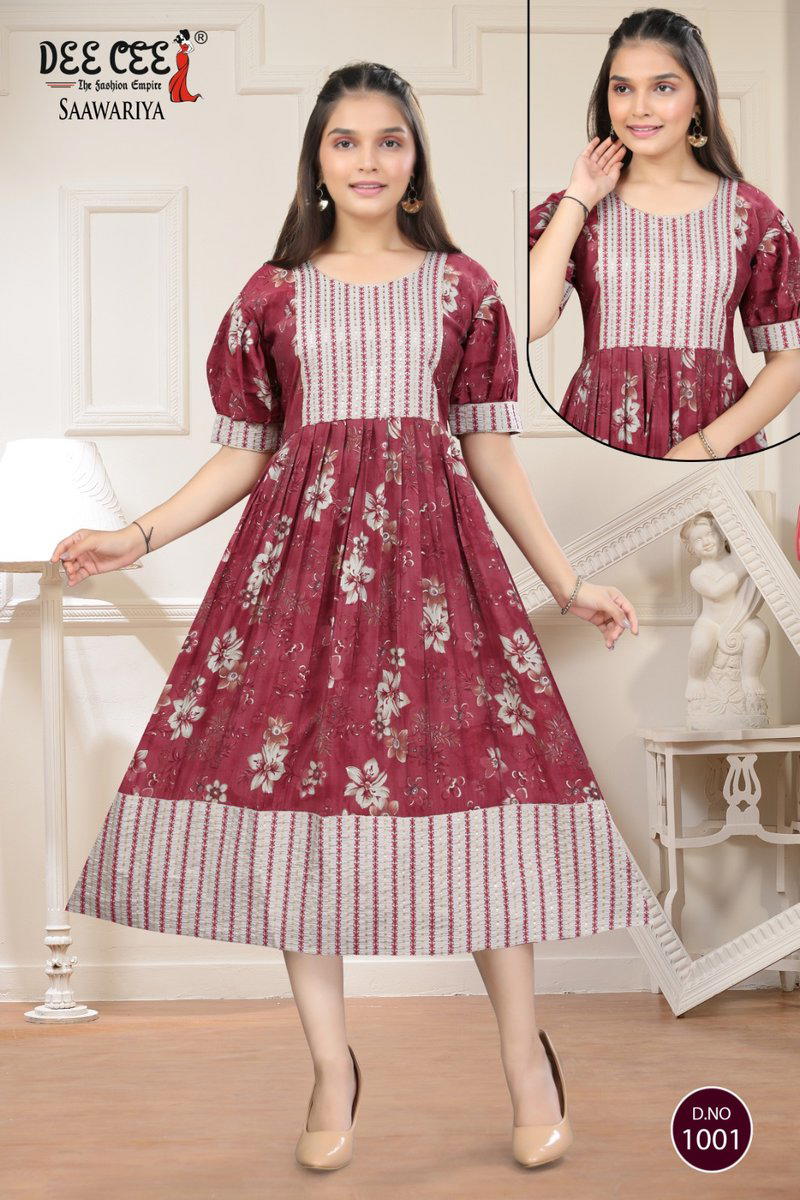 SAAWARIYA BY DEECEE DESIGNER LONG KURTI WHOLESALER IN INDIA 1