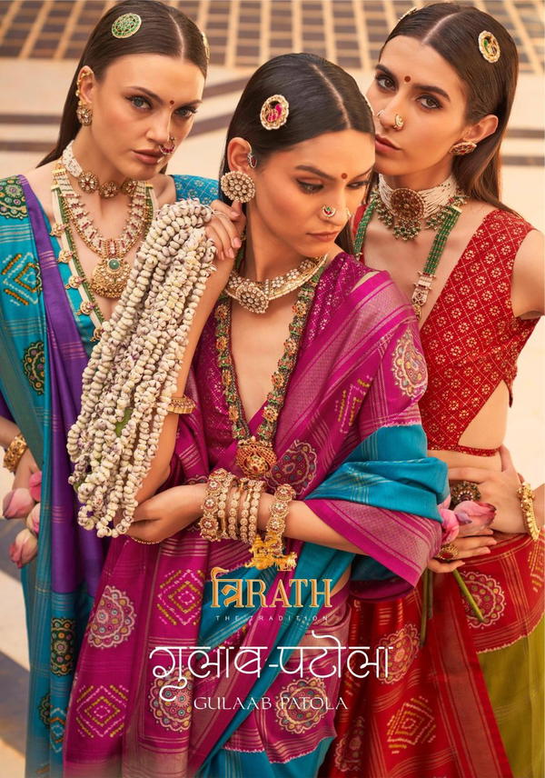 GULAB PATOLA BY TRIRATH DESIGNER SILK SAREE WHOLESALER IN INDIA