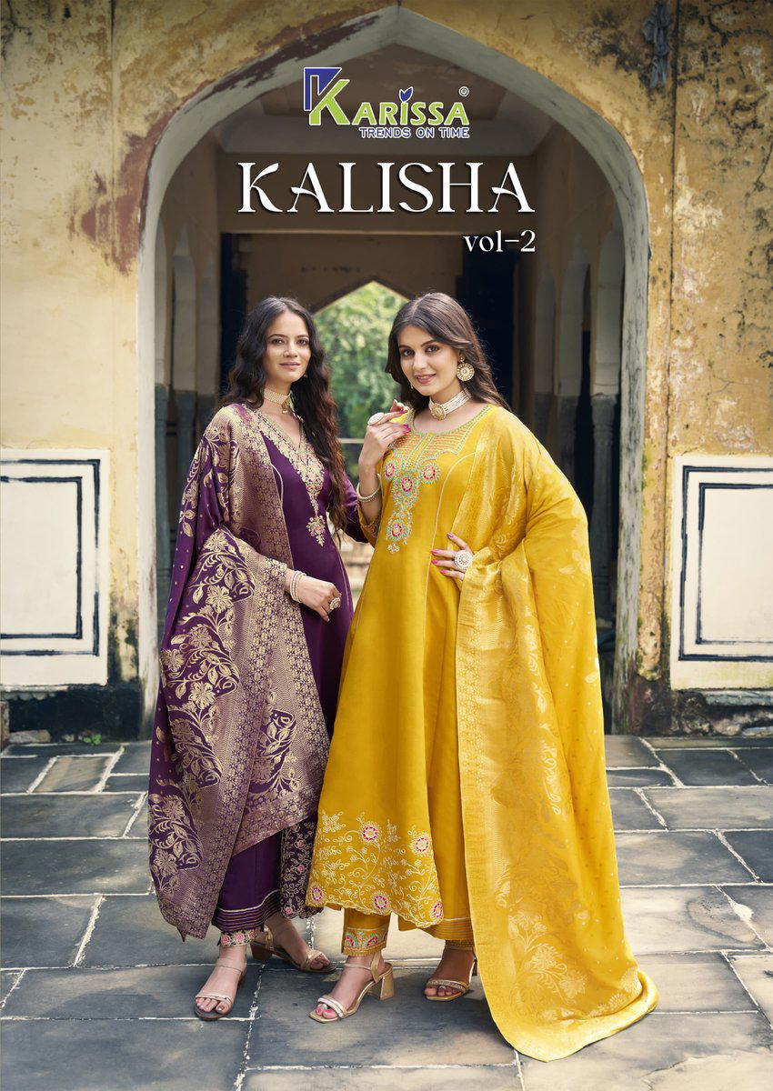 KALISHA VOL 2 BY KARISSA DESIGNER LONG SALWAR SUIT WHOLESALER IN INDIA 1