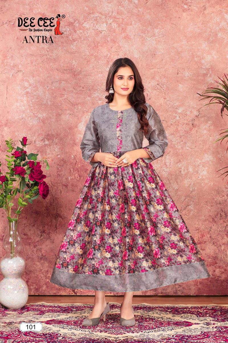 ANTRA BY DEECEE DESIGNER LONG KURTI WHOLESALER IN SURAT 1