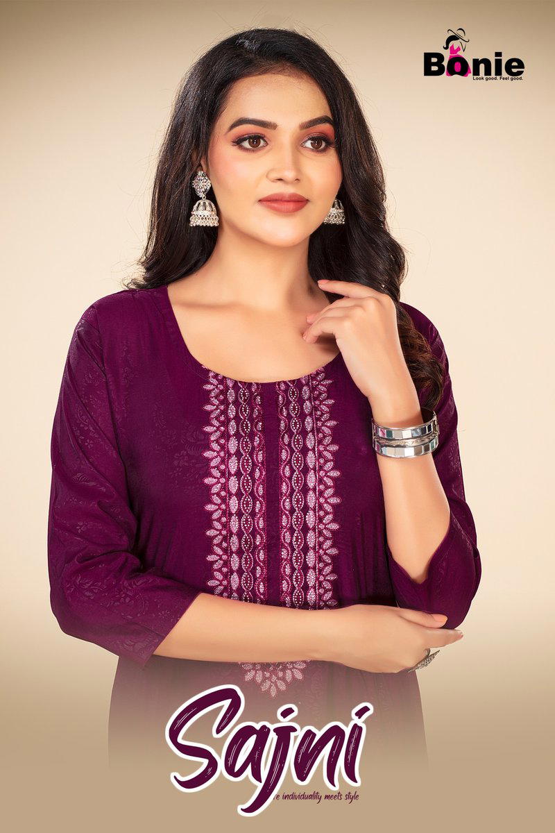SAJNI BY BONIE DESIGNER FANCY KURTI WHOLESALER IN INDIA 1