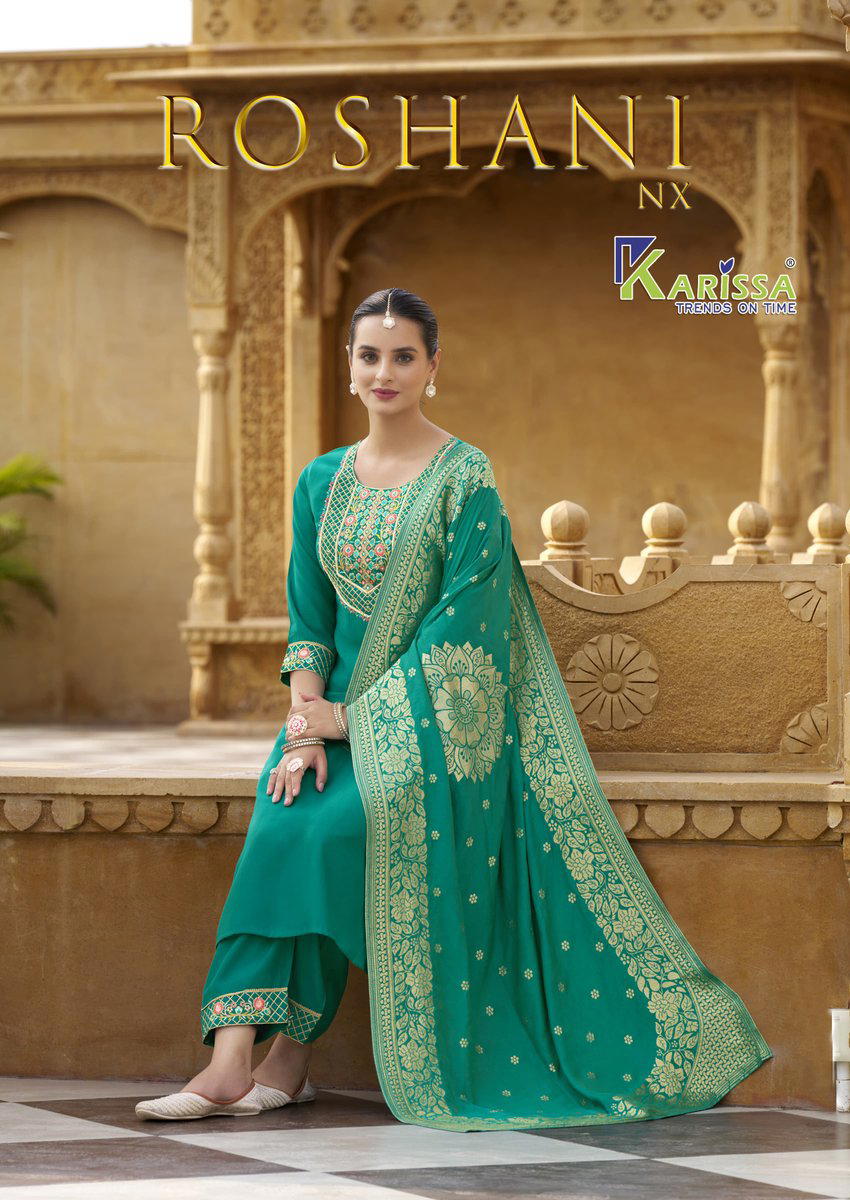 ROSHANI NX BY KARISSA DESIGNER SILK SALWAR SUIT WHOLESALER IN INDIA 1