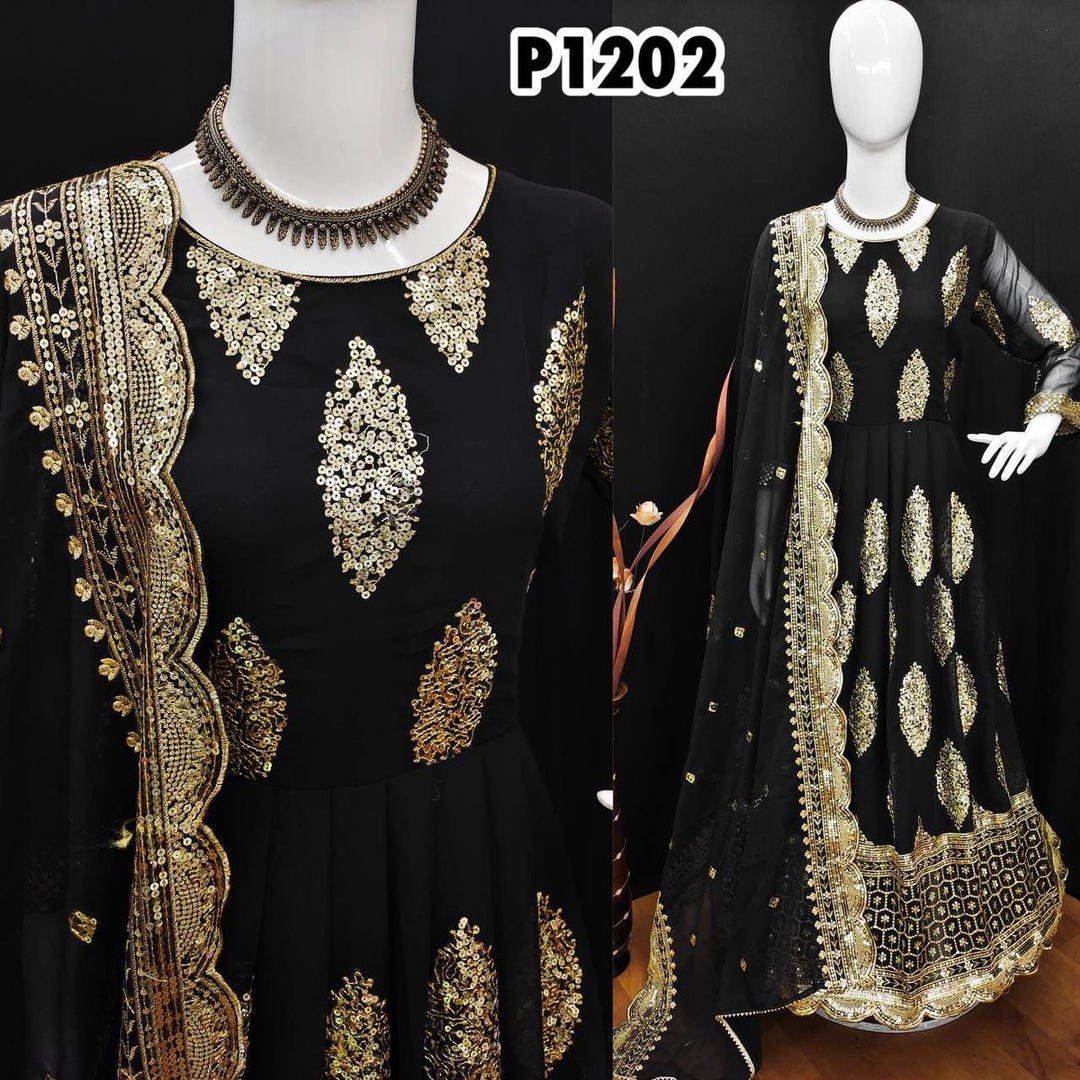 PAL 1202 BY SAGAR IMPEX DESIGNER EMBROIDERY GOWN WHOLESALER IN INDIA 1