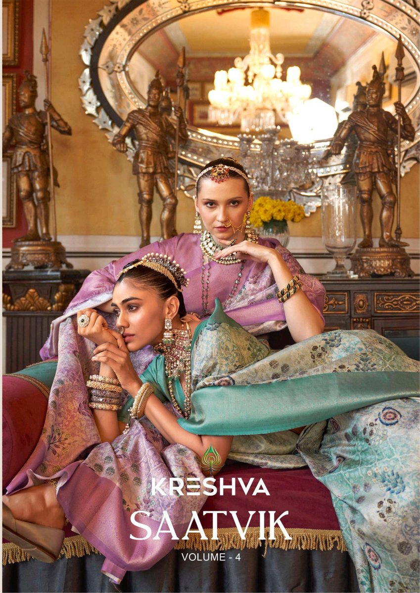 SAATVIK 4 BY KRESHVA DESIGNER SILK SAREE WHOLESALER IN INDIA 1