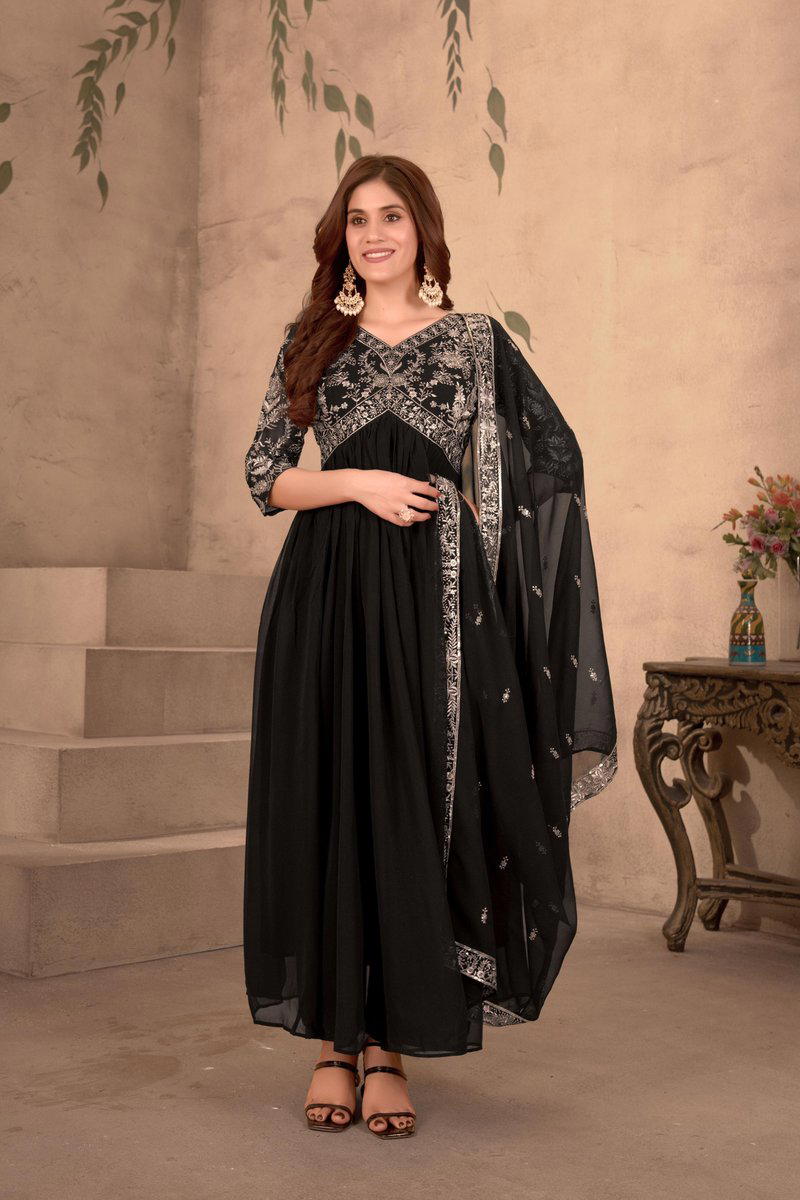 DVD 5049 BY SAGAR IMPEX DESIGNER GEORGEET GOWN WHOLESALER IN INDIA 1