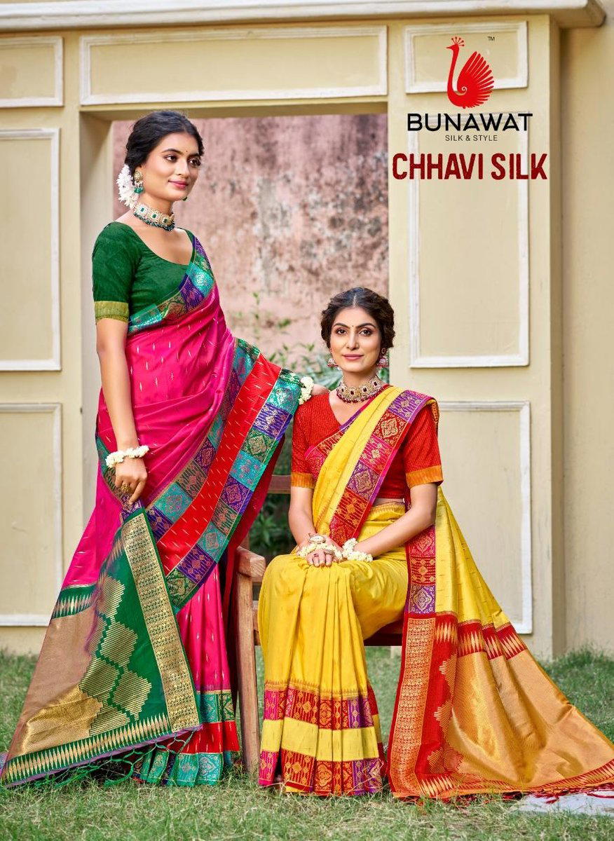 CHHAVI SILK BY BUNAWAT DESIGNER SILK SAREE WHOLESALER IN SURAT 1
