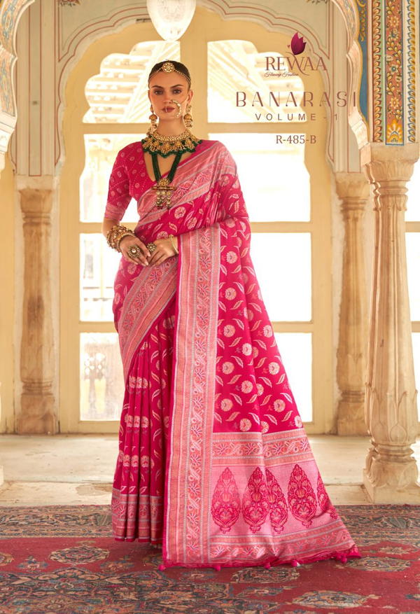BANARASI VOL 1 BY REWAA DESIGNER SILK SAREE WHOLESALER IN INDIA