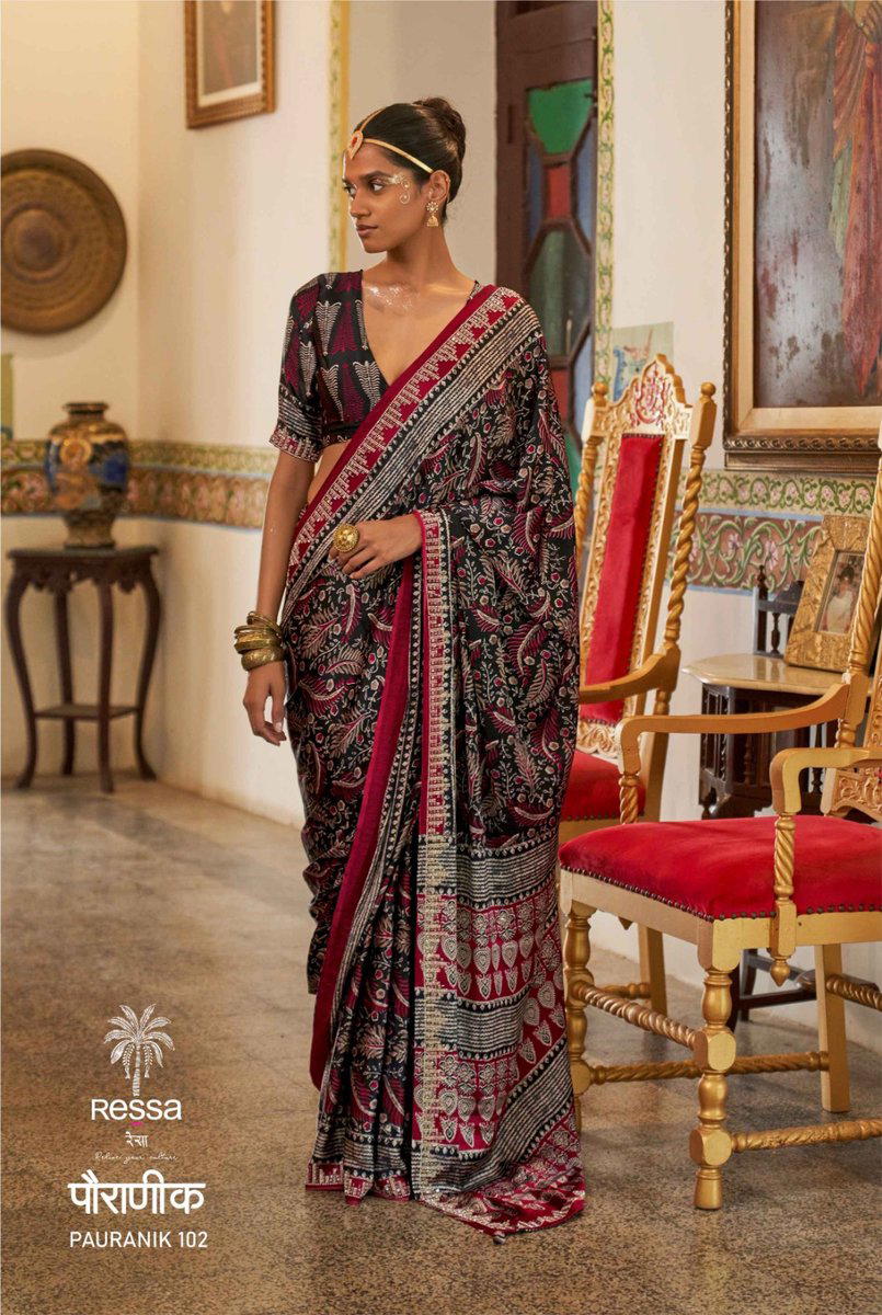 PAURANIK BY RESSA DESIGNER SARTIN SAREE WHOLESALER IN INDIA 1