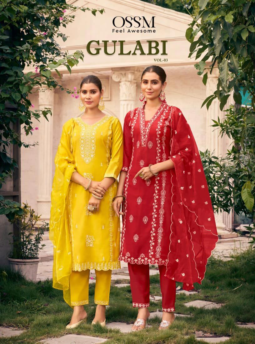 GULABI BY OSSM DESIGNER SILK SALWAR SUIT WHOLESALER IN INDIA 1