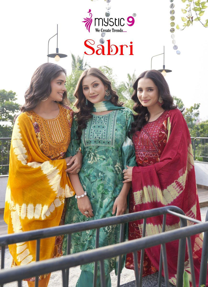 SABRI VOL 4 BY MYSTIC 9 DESIGNER EMBROIDERY SALWAR SUIT WHOLESALER IN INDIA 1