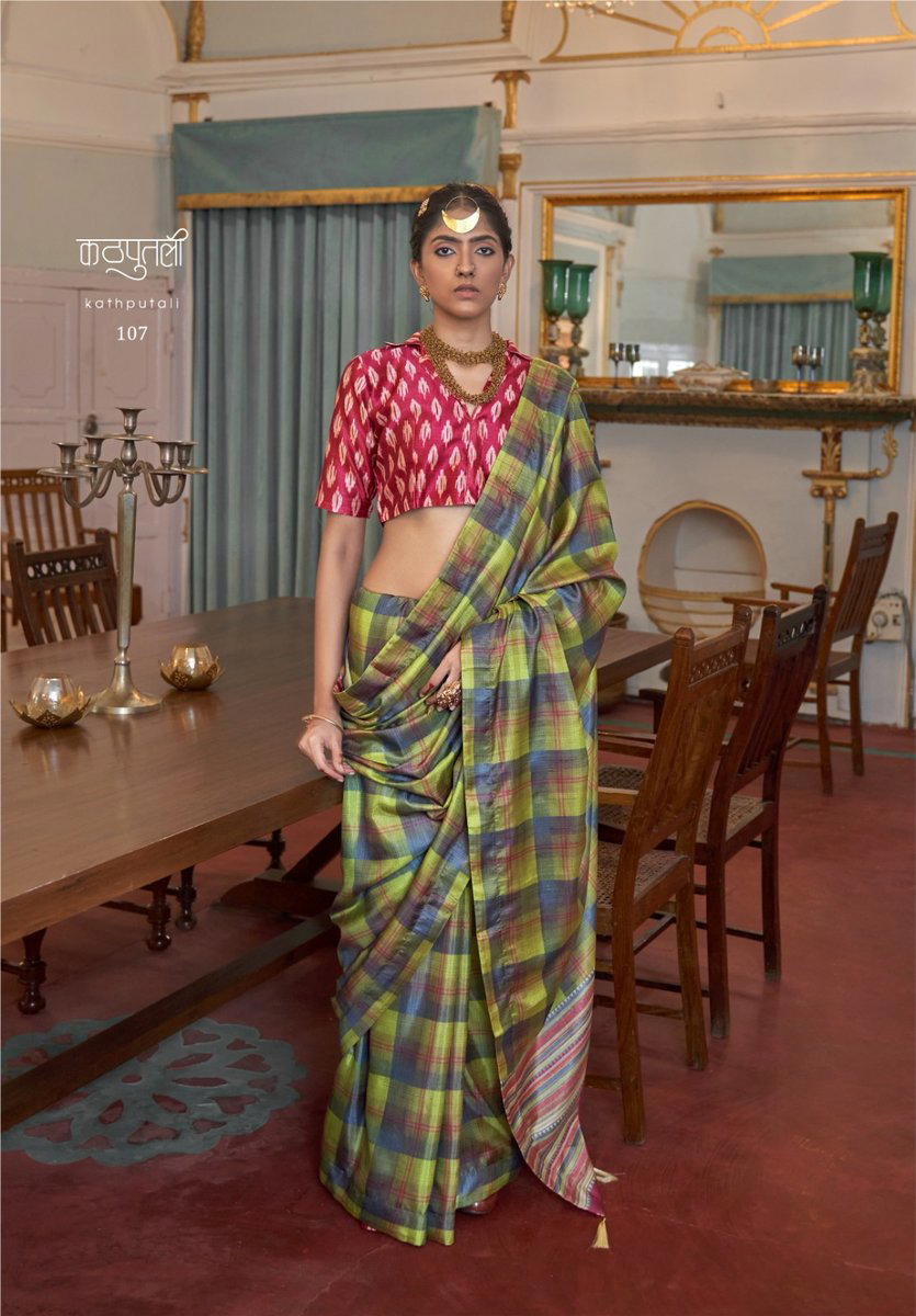 KATHPUTLI BY RESSA DESIGNER BANARSI SILK SAREE WHOLESALER IN INDIA 1