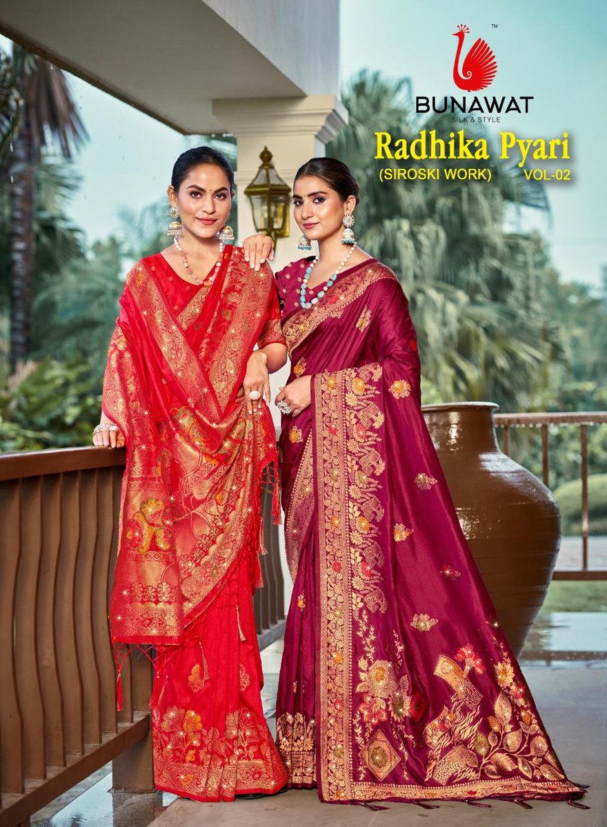 RADHIKA PYARI VOL 2 BY BUNAWAT DESIGNER SILK SAREE WHOLESALER IN INDIA 1