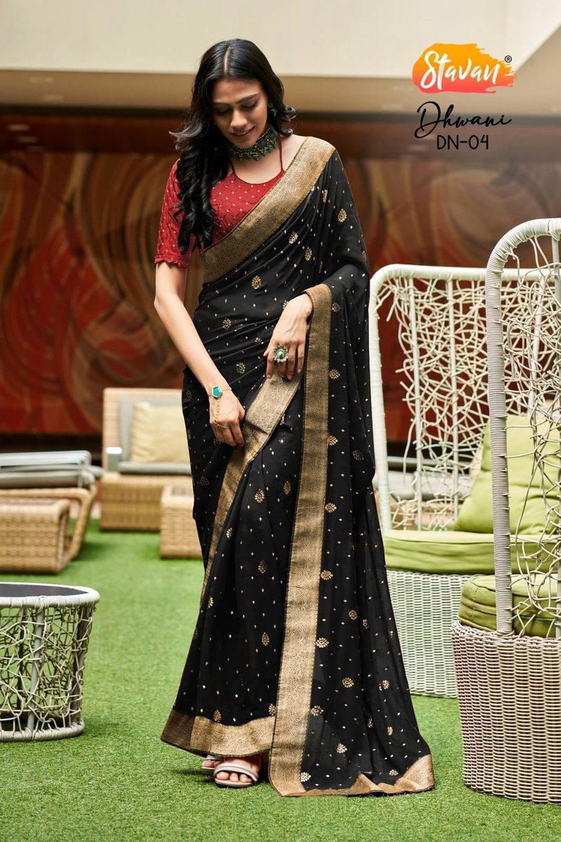 DHWANI BY STAVAN DESIGNER GEORGETTE SAREE WHOLESALER IN INDIA 1