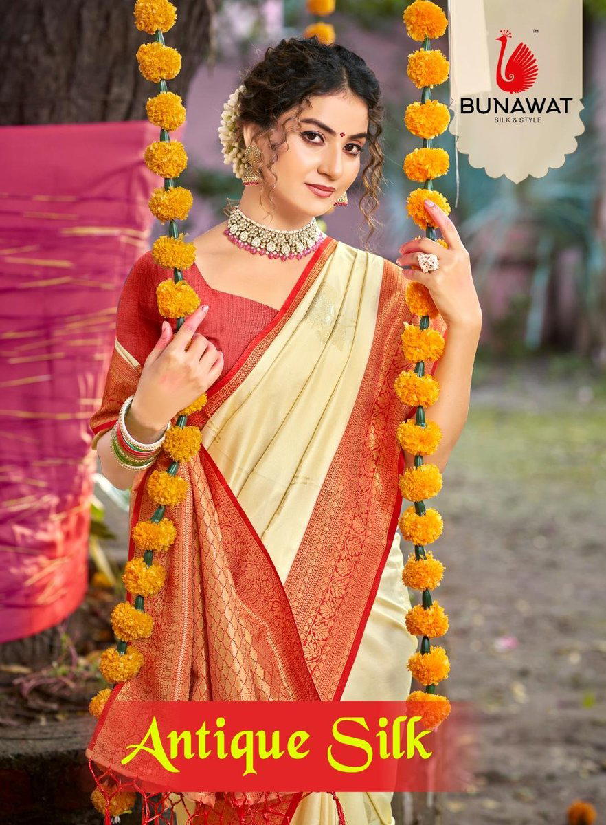 ANTIQUE SILK BY BUNAWAT DESIGNER SILK SAREE WHOLESALER IN INDIA 1