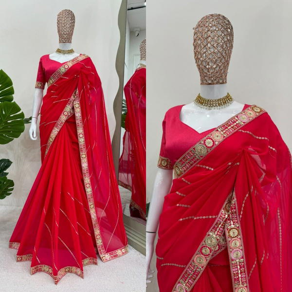 DN 8089 BY SAGAR IMPEX DESIGNER GEORGETTE SAREE WHOLESALER IN INDIA