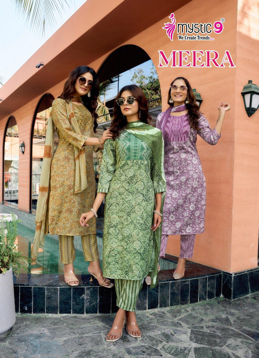 MEERA VOL 2 BY MYSTIC 9 DESIGNER EMBROIDERY SALWAR SUIT WHOLESALER IN INDIA 1