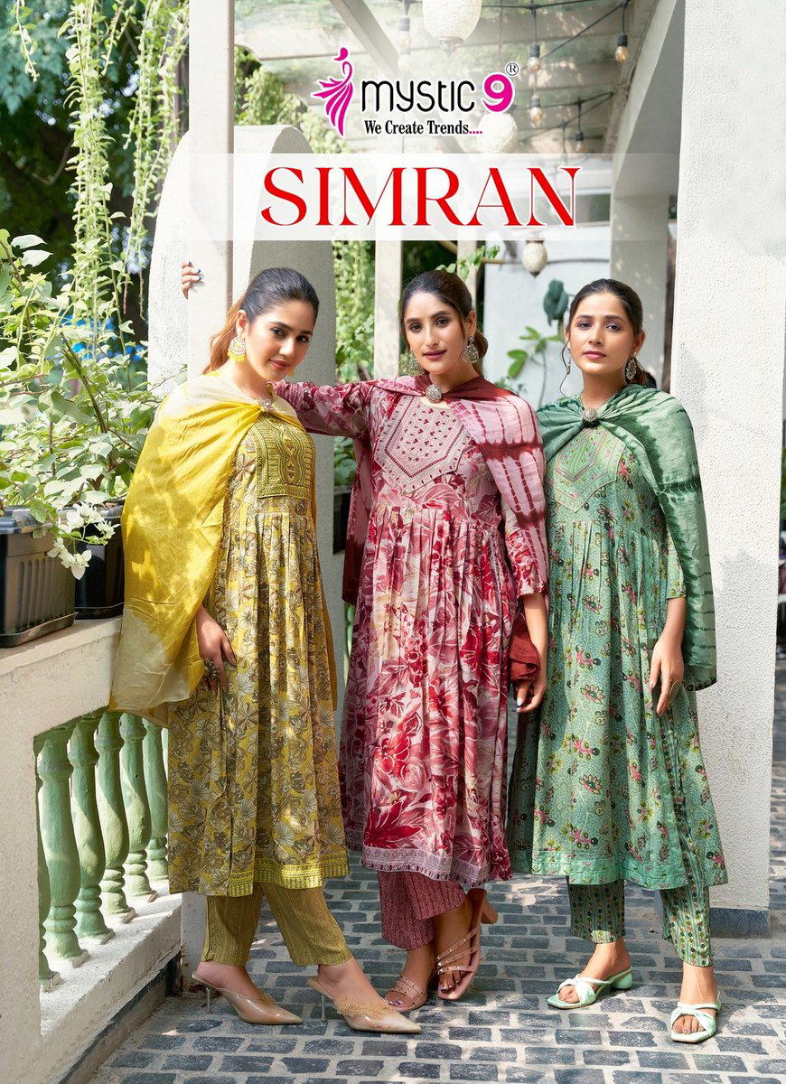 SIMRAN VOL 7 BY MYSTIC 9 DESIGNER SALWAR SUIT WHOLESALER IN INDIA 1