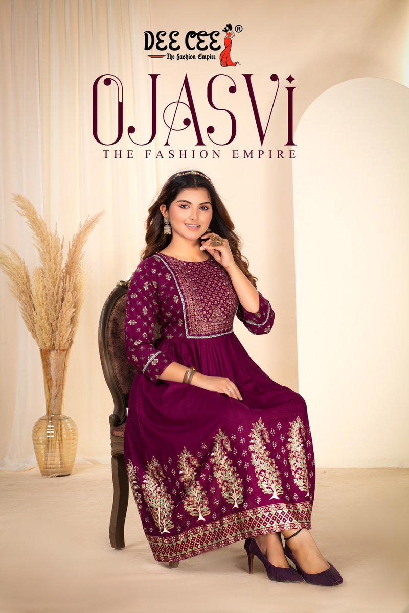 OJASVI BY DEECEE DESIGNER LONG KURTI WHOLESALER IN INDIA 1