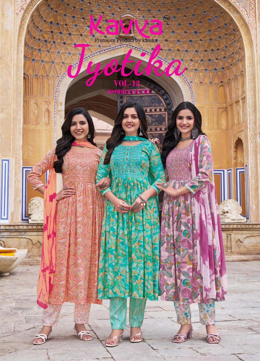 JYOTIKA VOL 12 BY KAVYA DESIGNER ANARKALI SALWAR SUIT WHOLESALER IN INDIA 1