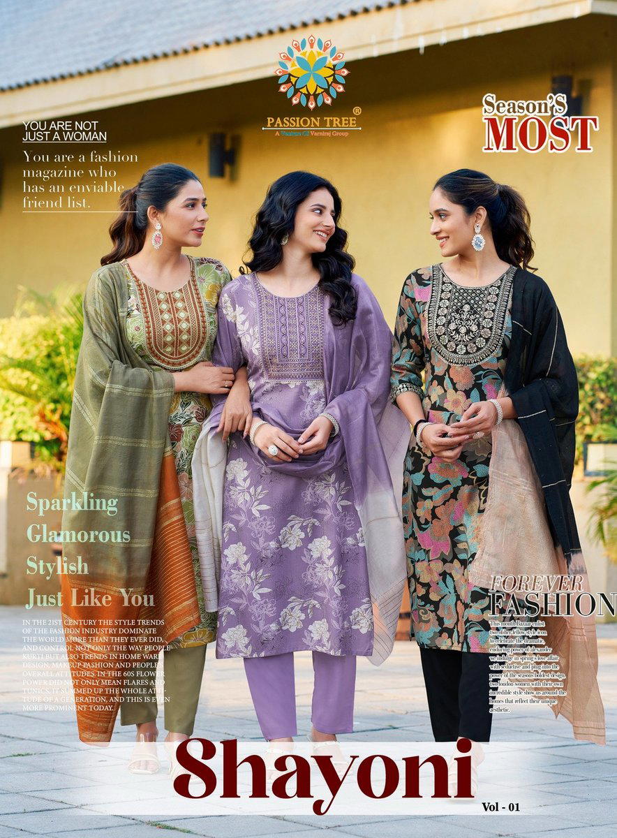 SHAYONI VOL 1 BY PASSION TREE DESIGNER SALWAR SUIT WHOLESALER IN INDIA 1