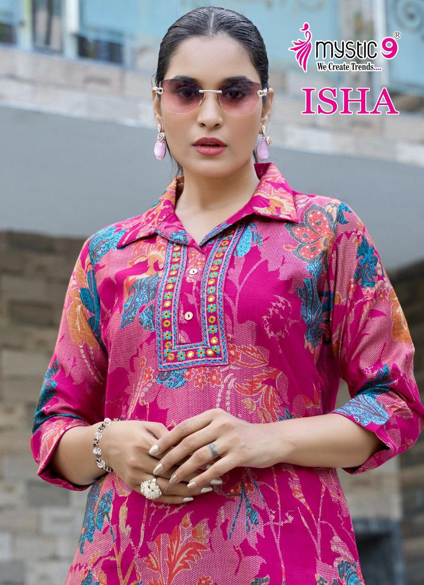 ISHA VOL 1 BY MYSTIC 9 DESIGNER KURTIS WHOLESALER IN INDIA 1