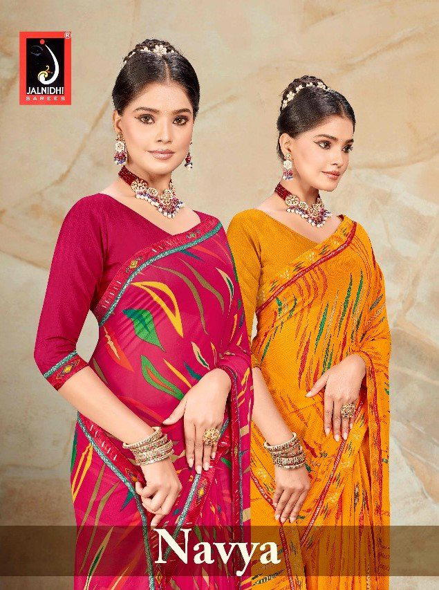 NAVYA BY JALNIDHI SAREE HEAVY WEIGHTLESS PRINTED SAREE WHOLESALER IN SURAT 1