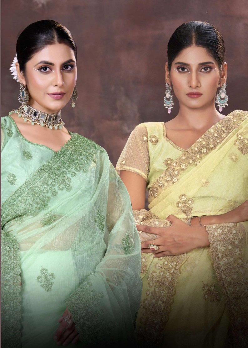 JAYSHREE 2265 COLOUR'S 2265A TO 2265D DESIGNER ORGANZA NET SAREE WHOLESALER IN SURAT 1