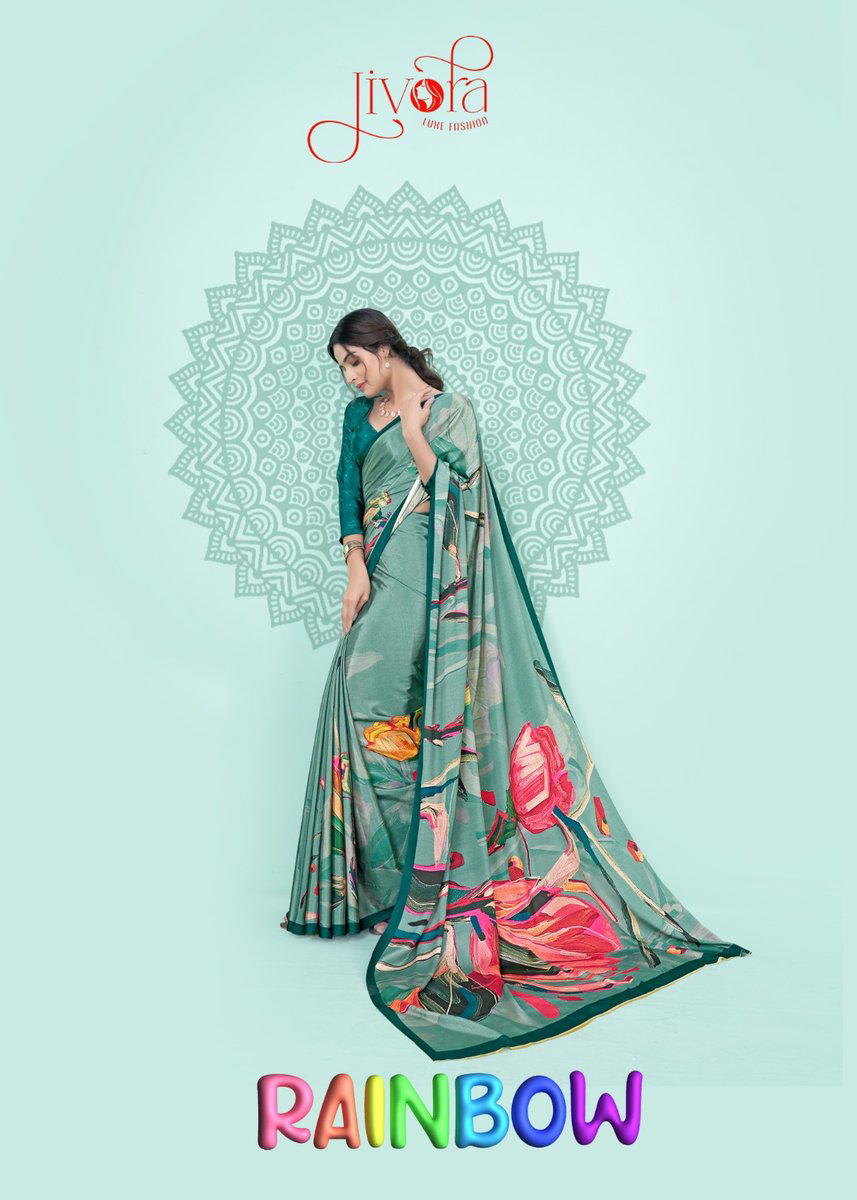 JIVORA RAINBOW 5001 TO 5010 DESIGNER SAREE WHOLESALER IN INDIA 1