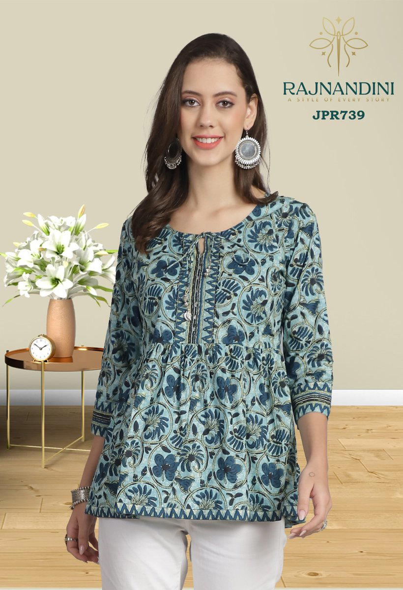RAJNANDINI AARADHYA VOL-23 JPR730 TO JPR786 NX DESIGNER PURE COTTON TOP WHOLESALER IN INDIA 1