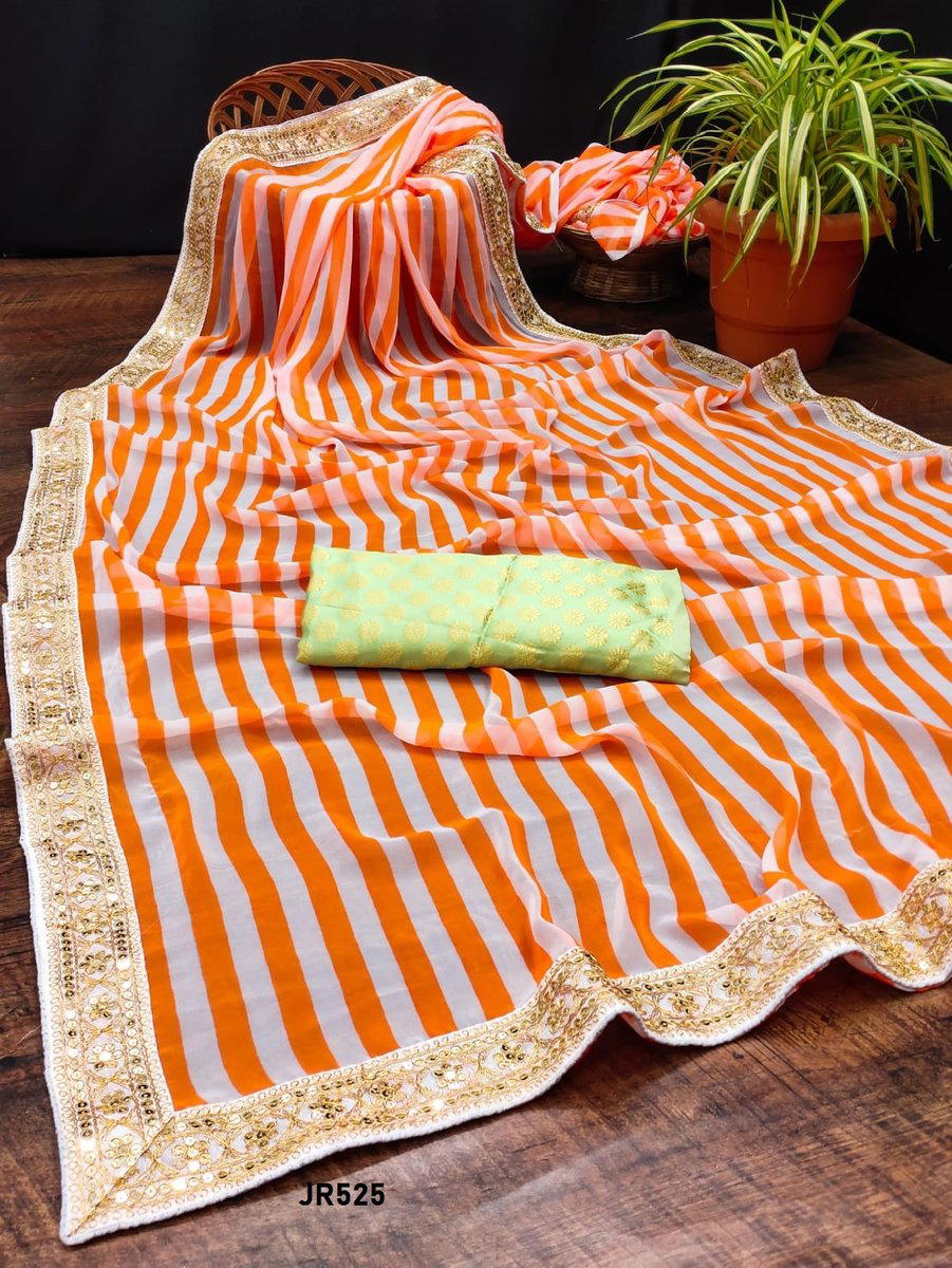 D.NO. JR525 BY JR EMBROIDERY SAREE WHOLESALER IN INDIA 1