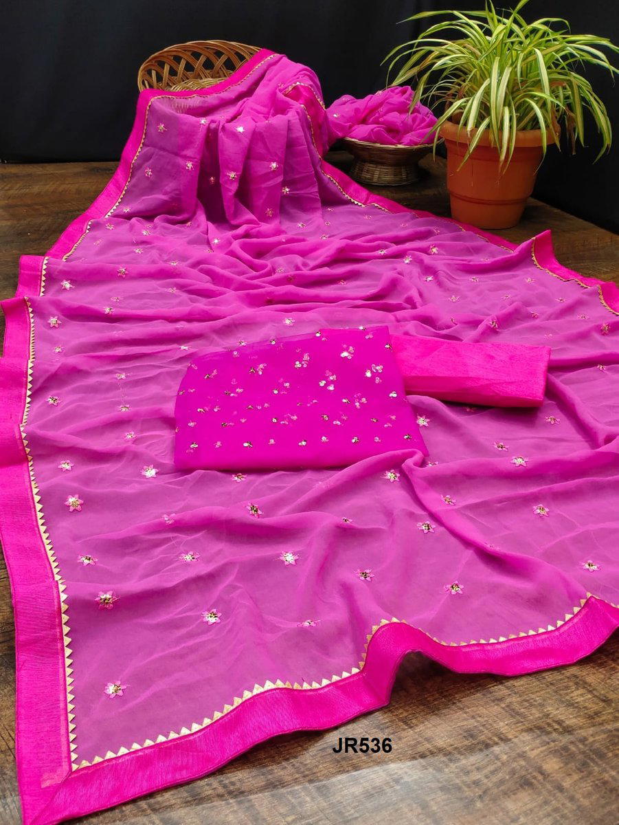 D.NO. JR536 BY SAGAR IMPEX GEORGETTE SAREE MANUFACTURER IN INDIA 1