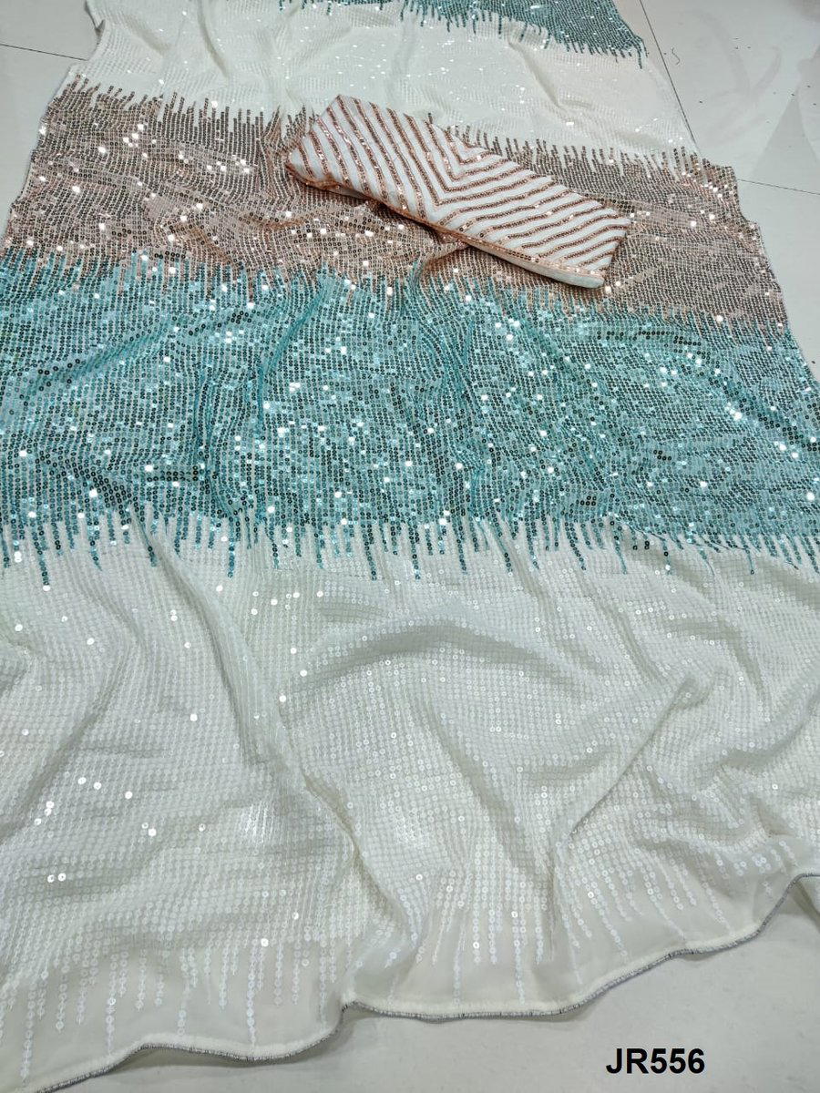D.NO. JR556 BY JR SOFT GEORGETTE SAREE WHOLESALER IN INDIA 1