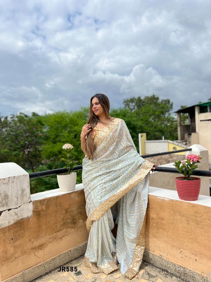 D.NO. JR585 BY JR GEORGETTE SAREE WHOLESALER IN INDIA 1