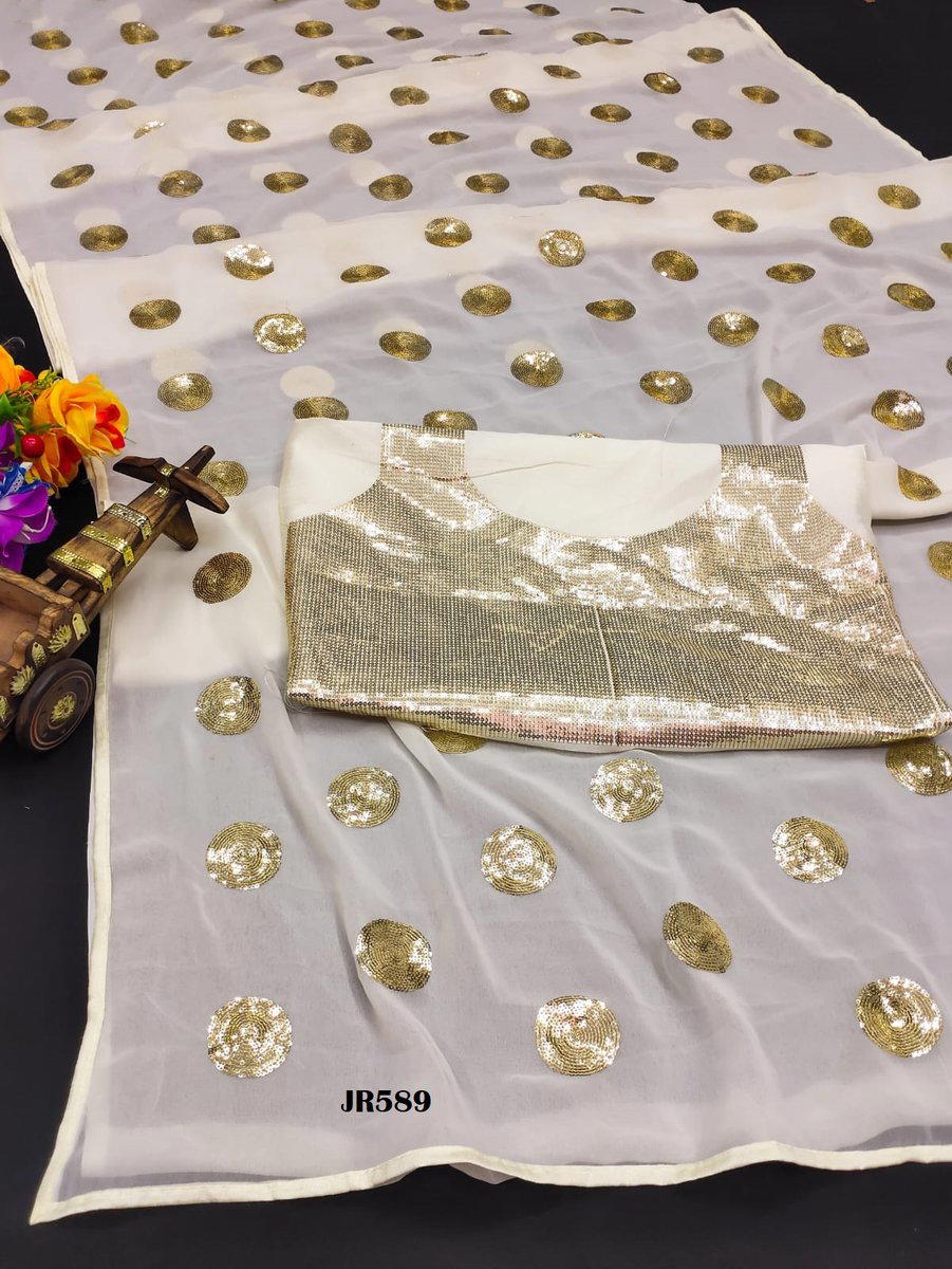 D.NO. JR589 BY SAGAR IMPEX GEORGETTE SAREE MANUFACTURER ININDIA 1