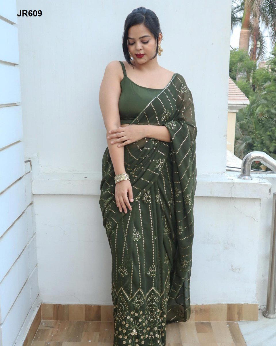 D.NO. JR609 BY SAGAR IMPEX GEORGETTE SAREE WHOLESALER IN INDIA 1