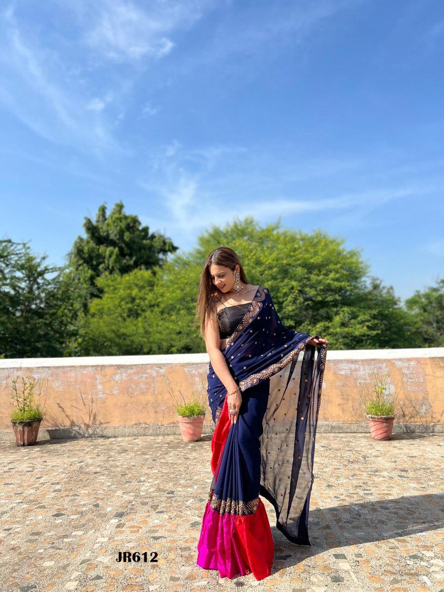 D.NO. JR612 BY SAGAR IMPEX GEORGETTE SAREE MANUFACTURER IN INDIA 1