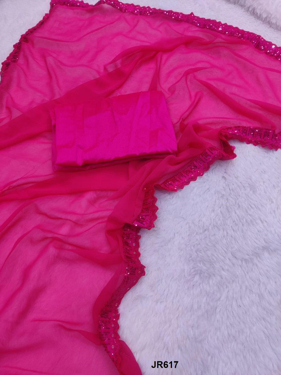 D.NO. JR617 BY JR GEORGETTE SAREE MANUFACTURER IN INDIA 1