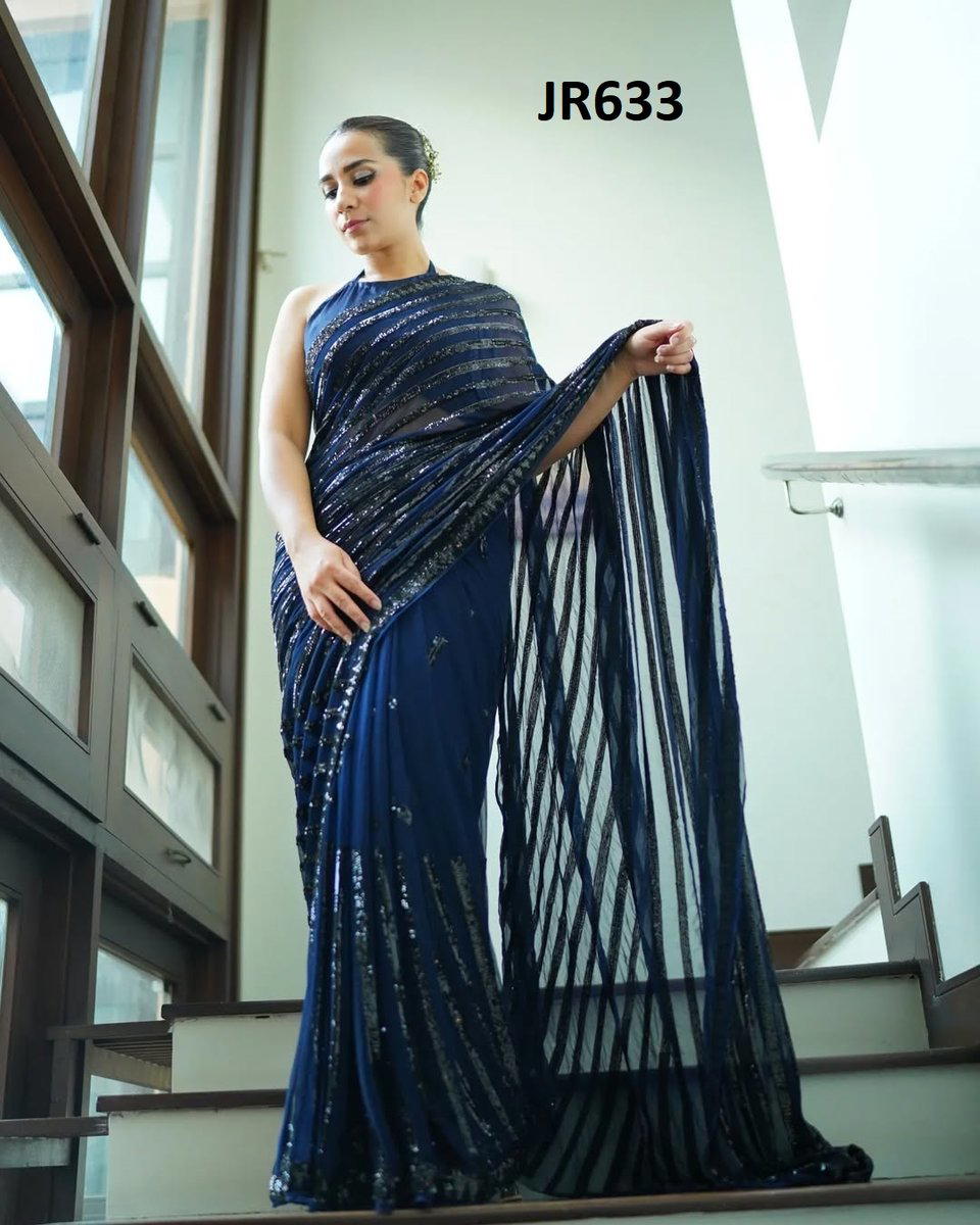 JR633 BY JR DESIGNER GEORGETTE SAREES WHOLESALER IN INDIA 1