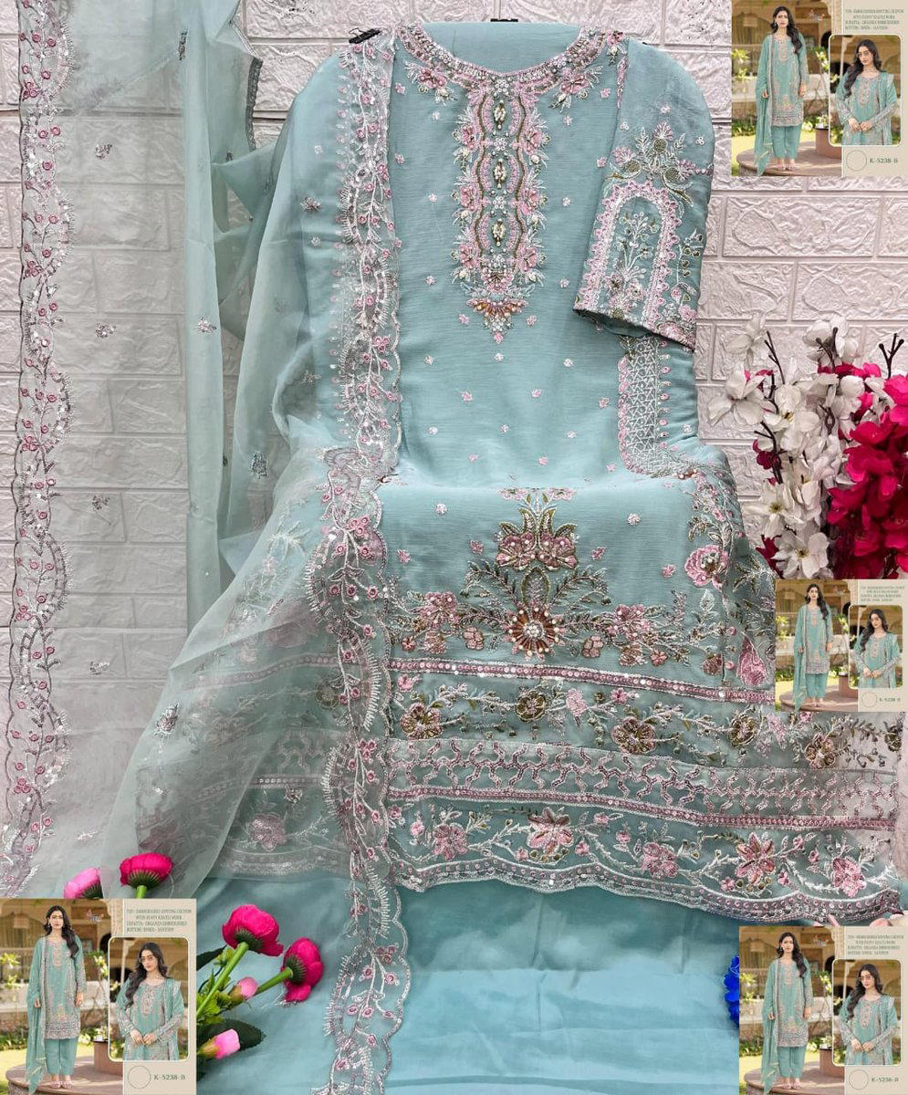 K-5238 BY SHREE FAB DESIGNER CHIFFON SALWAR SUIT WHOLESALER IN INDIA 1
