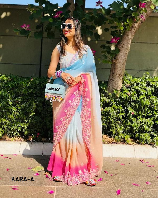 D.NO. ‚Äì KARA COLOUR‚ÄôS BY BT GEORGETTE SAREE MANUFACTURER IN INDIA