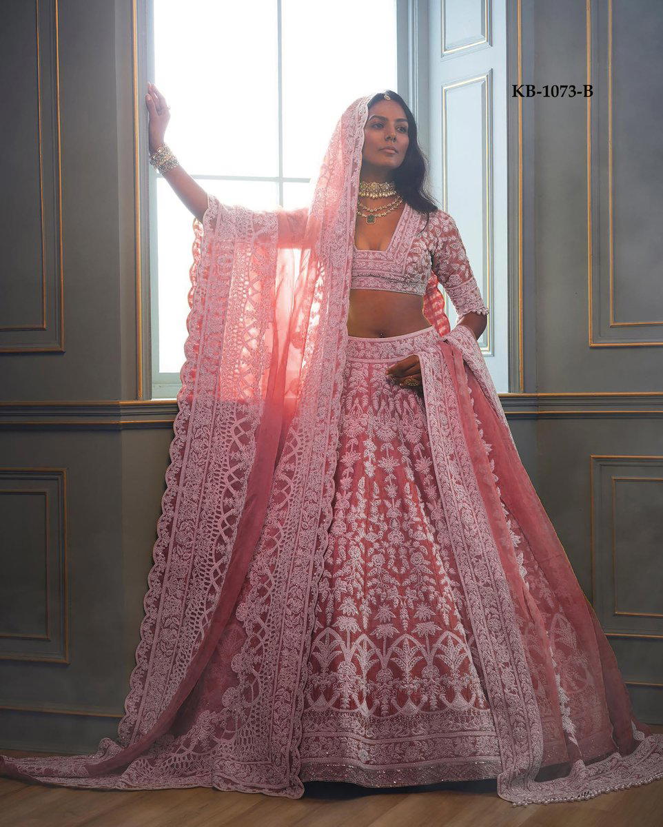 D.NO. KB1073A TO KB1073D BY KB EMBROIDERY LEHENGA CHOLI MANUFACTURER IN INDIA 1