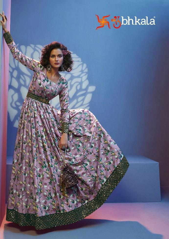 FLORY VOL-19 BY KHUSHBOO LONG ANARKALI GOWN WHOLESALER IN INDIA 1
