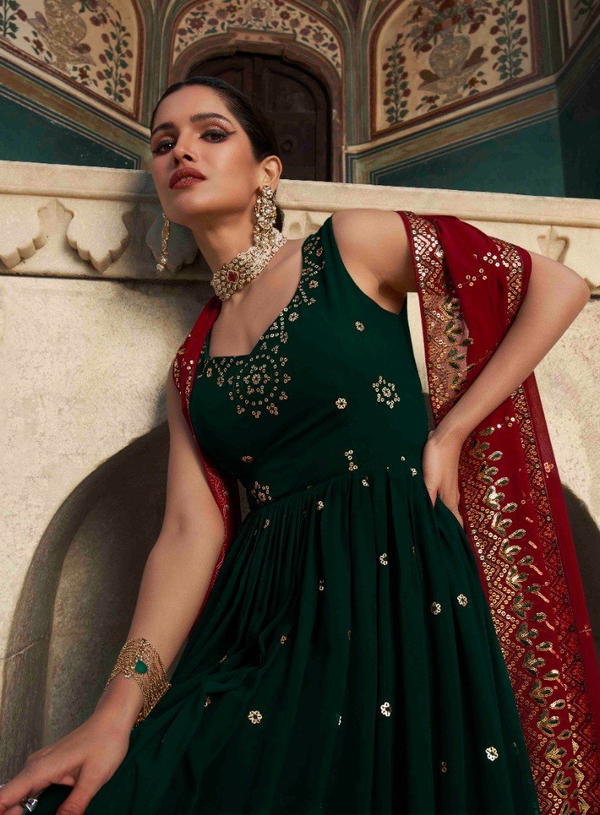 FLORY VOL-29 BY KHUSHBOO EMBROIDERED LONG GOWN WHOLESALER IN INDIA