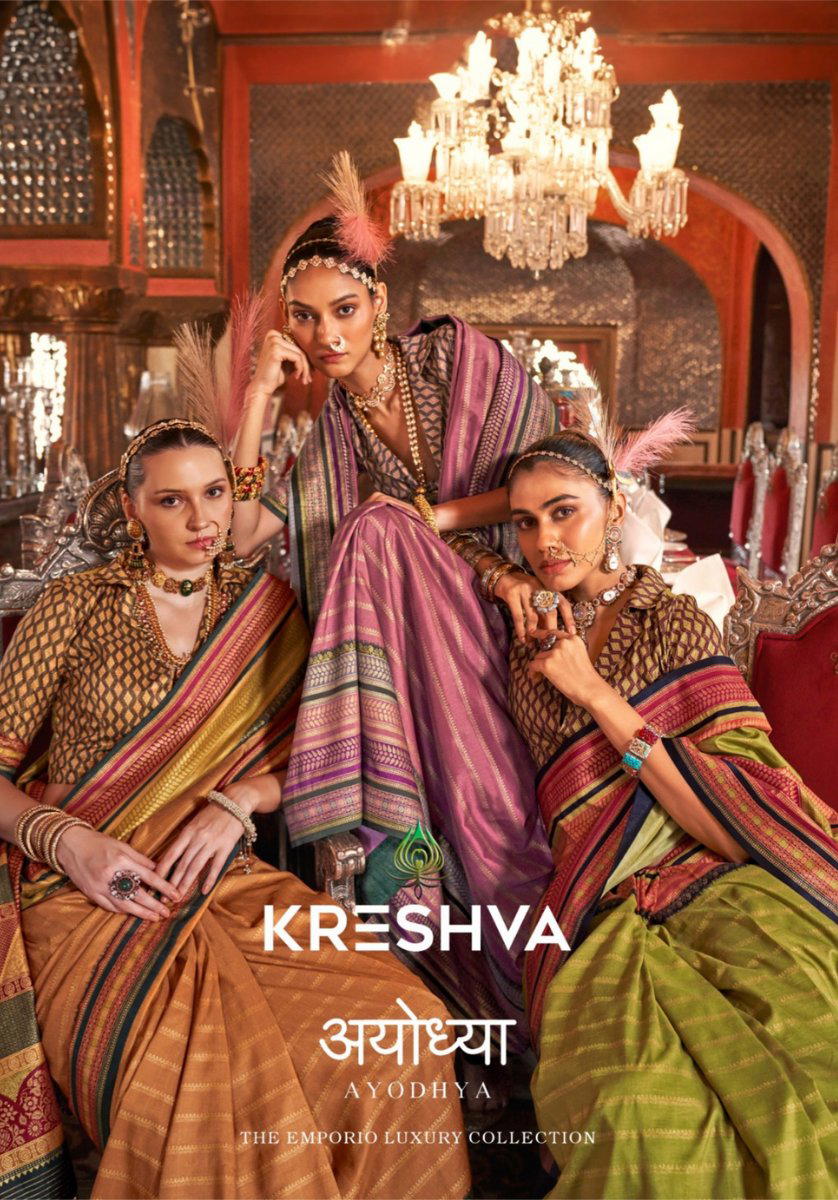 KRESHVA AYODHYA K021 TO K029 DESIGNER SAREE WHOLESALER IN INDIA 1