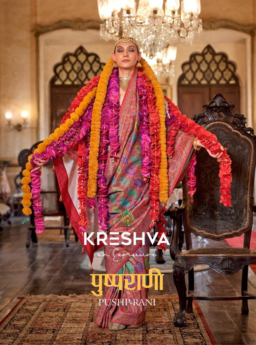 KRESHVA PUSHP-RANI 812 TO 817 DESIGNER SILK SAREE WHOLESALER IN INDIA 1