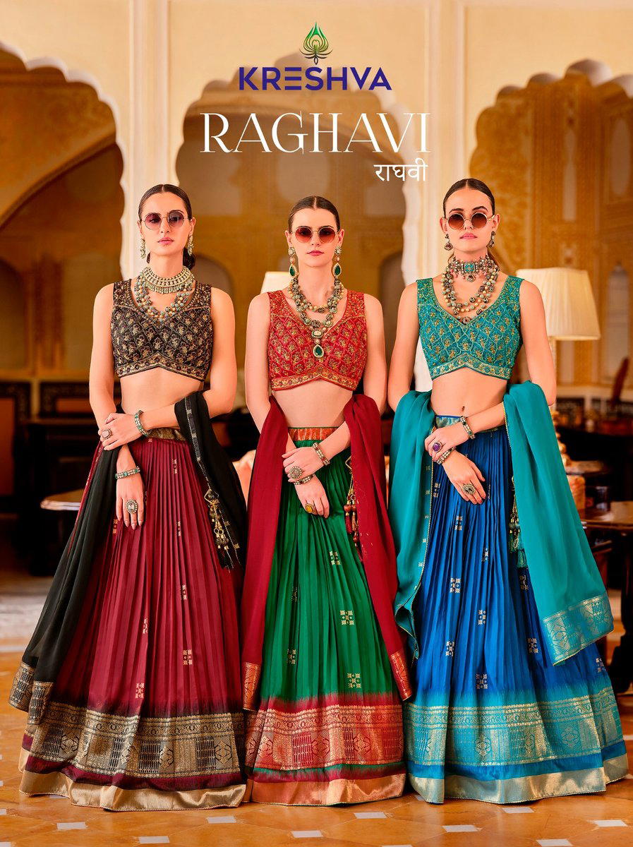 KRESHVA RAGHAVI DESIGNER SILK LEHENGA CHOLI WHOLESALER IN INDIA 1