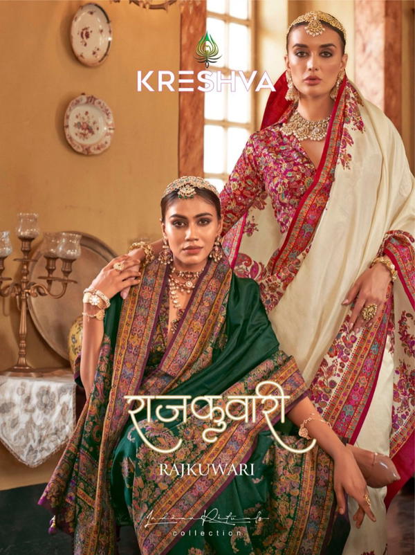 KRESHVA RAJKUWARI 830 TO 838 DESIGNER SILK SAREE WHOLESALER IN INDIA