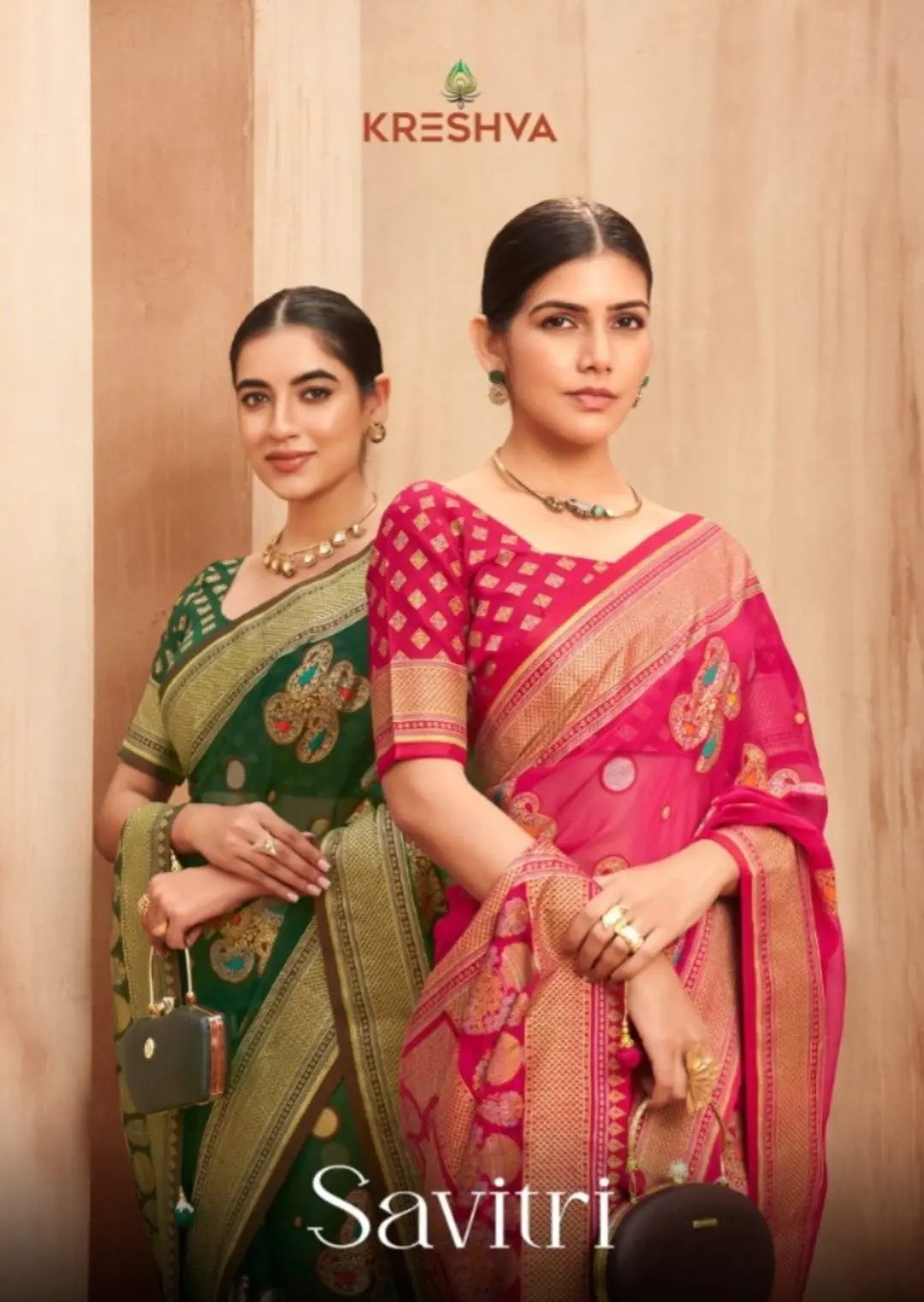 KRESHVA SAVITRI 1051 TO 1053 DESIGNER GEORGETTE SAREE WHOLESALER IN INDIA 1